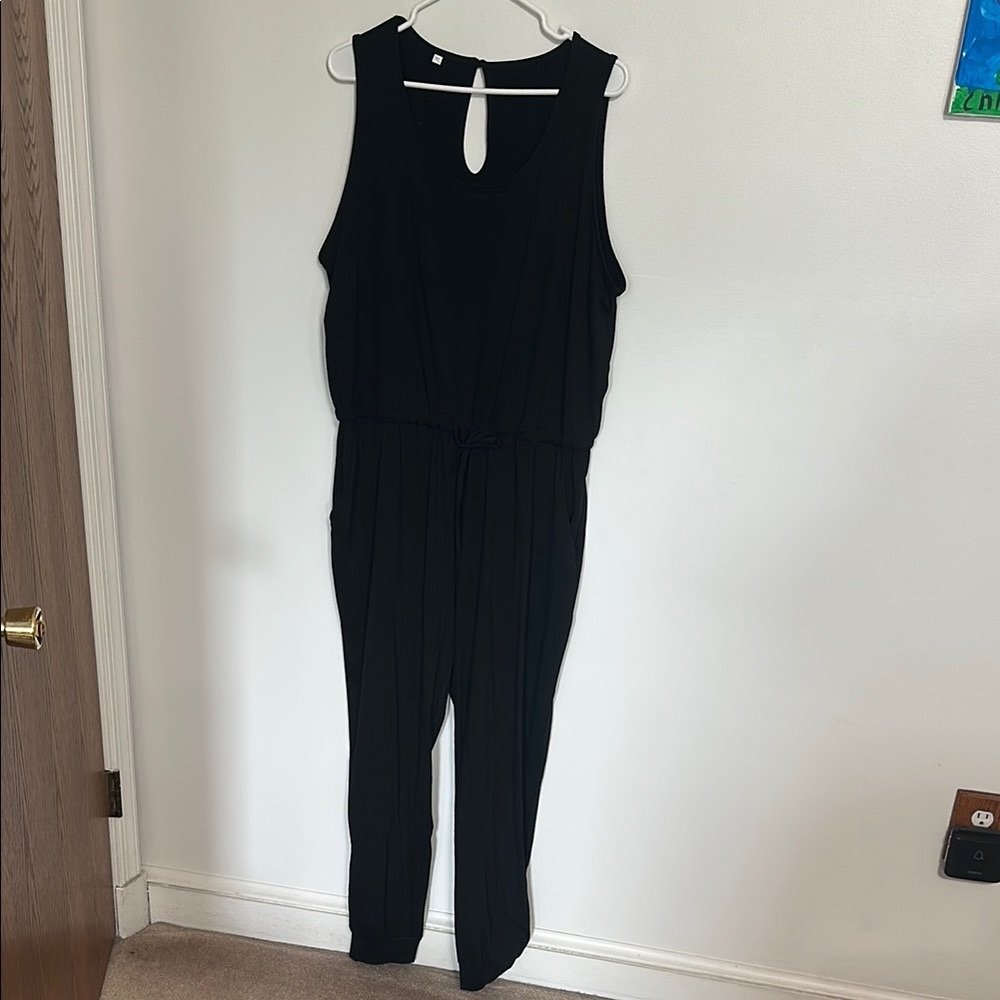 Black Sleeveless Jumpsuit